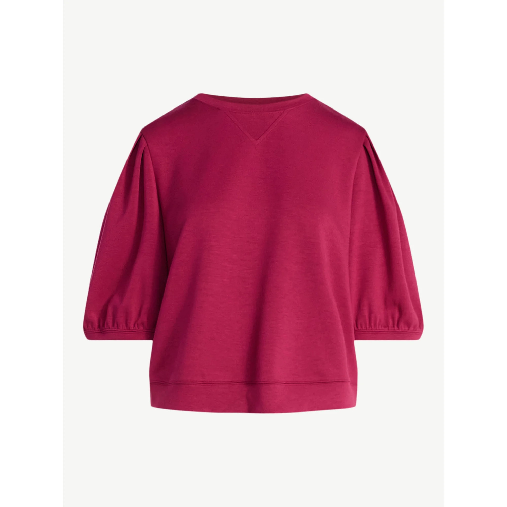 Scoop Women's and Women's Plus New Scubaknit Pleated Sleeve Top, Sizes XS-4X | Walmart (US)