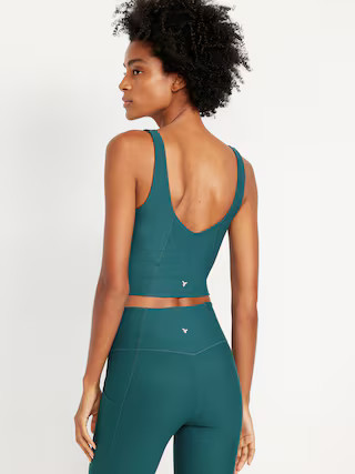 Light Support PowerSoft Longline Sports Bra | Old Navy (US)