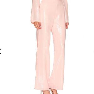 Lovers + Friends Revolve Champagne Pink Leighton Sequin Pants Medium 248.00 | Poshmark