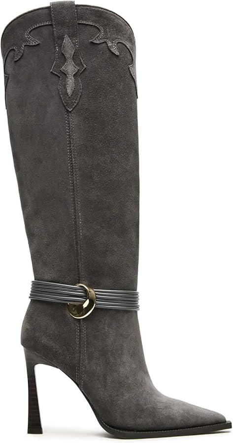 Knee High Boots for Women Pointed Toe Tall Boots Stiletto Heel Pull On Long Boot Fashion Dress Pa... | Amazon (US)