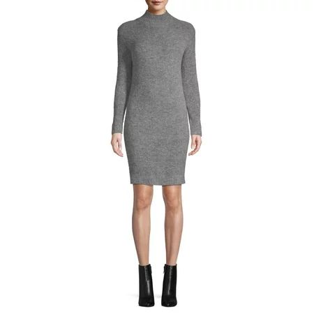Women's Mock Neck Sweater Dress | Walmart (US)