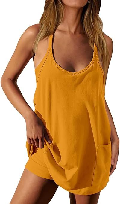 Dress for Women FP Dupes Hot Shot Mini Dress Onesie Oversized Romper Free Shorts Summer People Te... | Amazon (US)