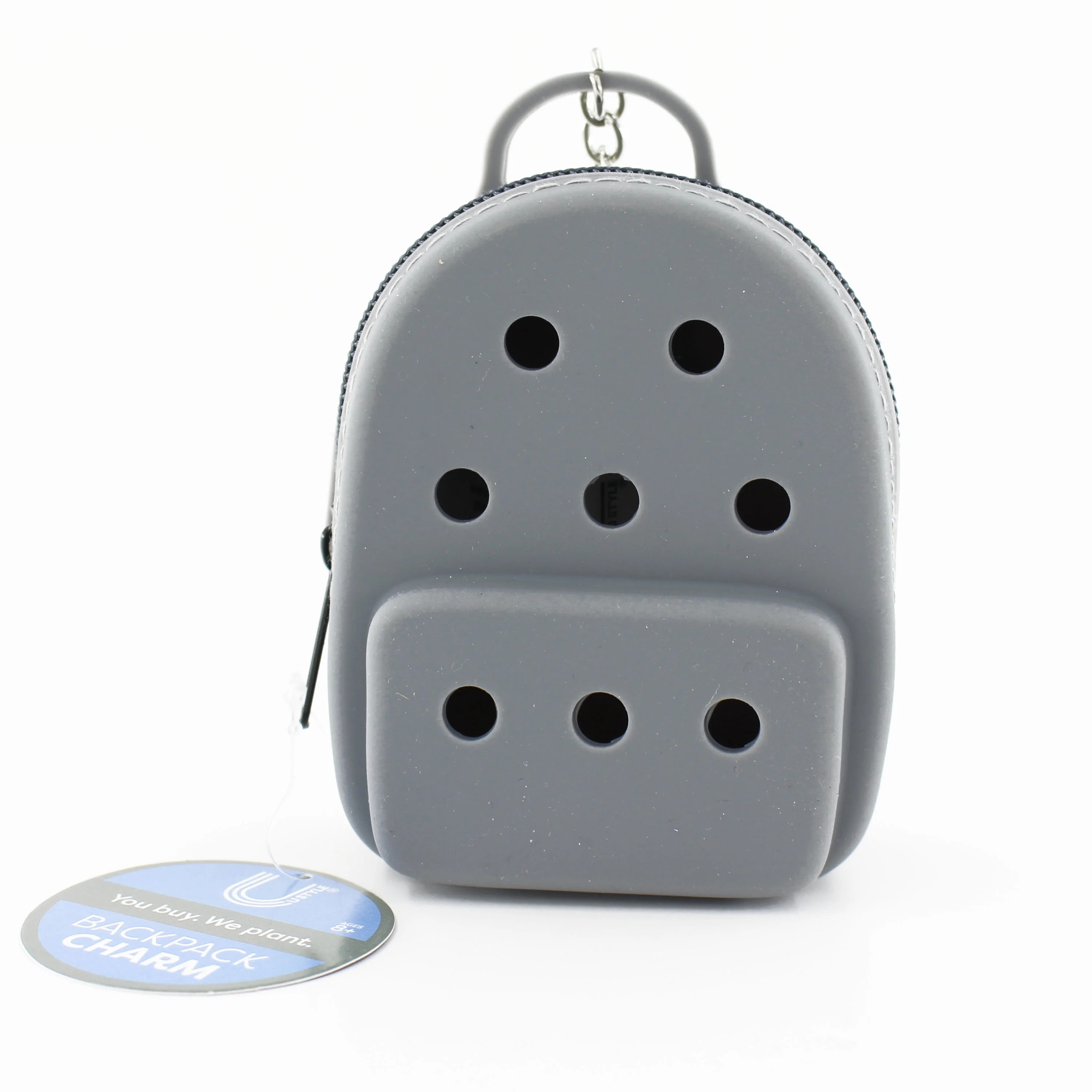 U Style Mini Silicone Backpack Keychain, Gray | Walmart (US)