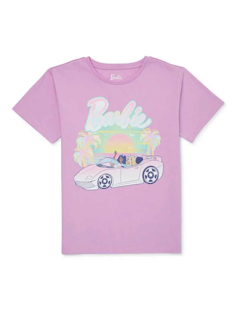 Mattel Barbie Girls Short Sleeve Graphic T-Shirt, Sizes 4-16 | Walmart (US)