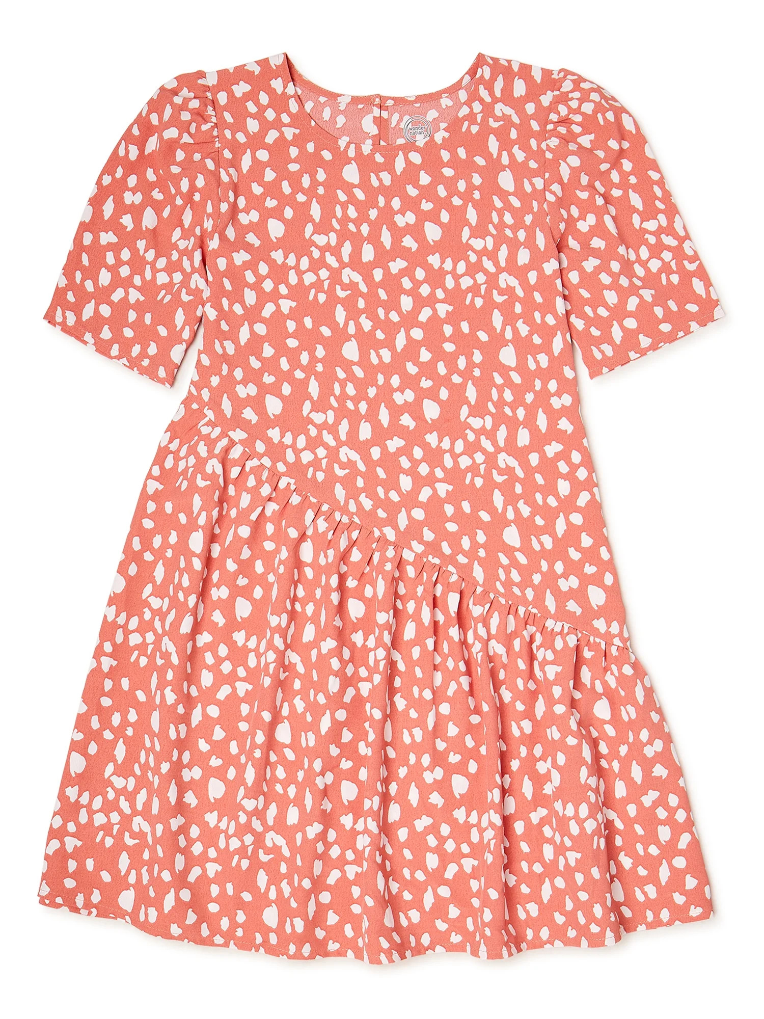 Wonder Nation Girls Asymmetrical Dress, Sizes 4-18 & Plus | Walmart (US)