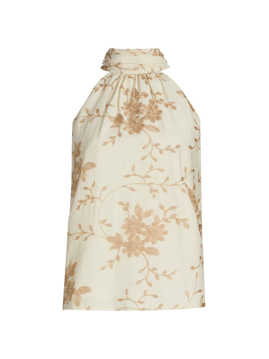 Ramy Brook Cara Floral-Embroidered Tank | Saks Fifth Avenue | Saks Fifth Avenue