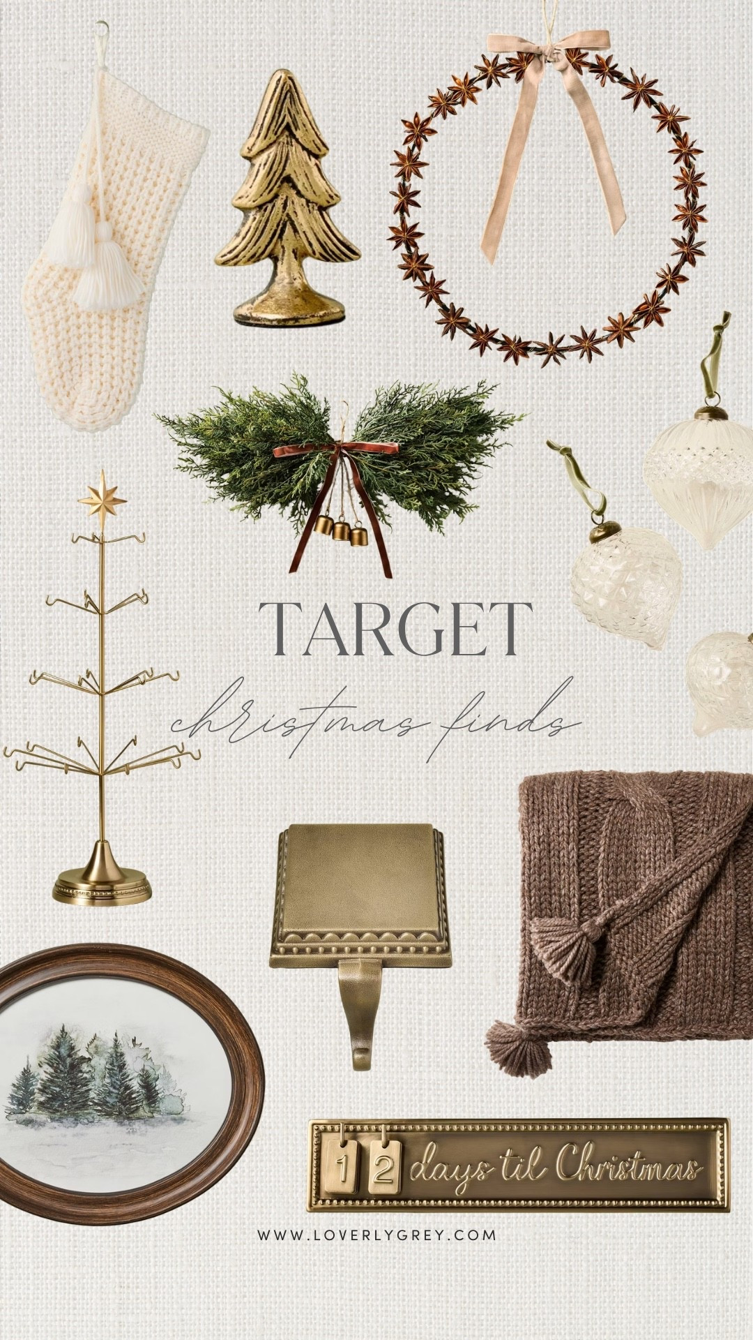 These Target Christmas finds have such a collected, old-fashioned holiday feel and I’m obsessed. The knit stocking, brass Christmas tree, greenery swag, glass ornaments, Christmas countdown and cozy throw blanket make everything feel warm and nostalgic. Perfect if you’re looking for vintage Christmas decor, traditional holiday decorations, Target Christmas home decor and cozy Christmas decorating ideas.

#LTKHome #LTKSeasonal
