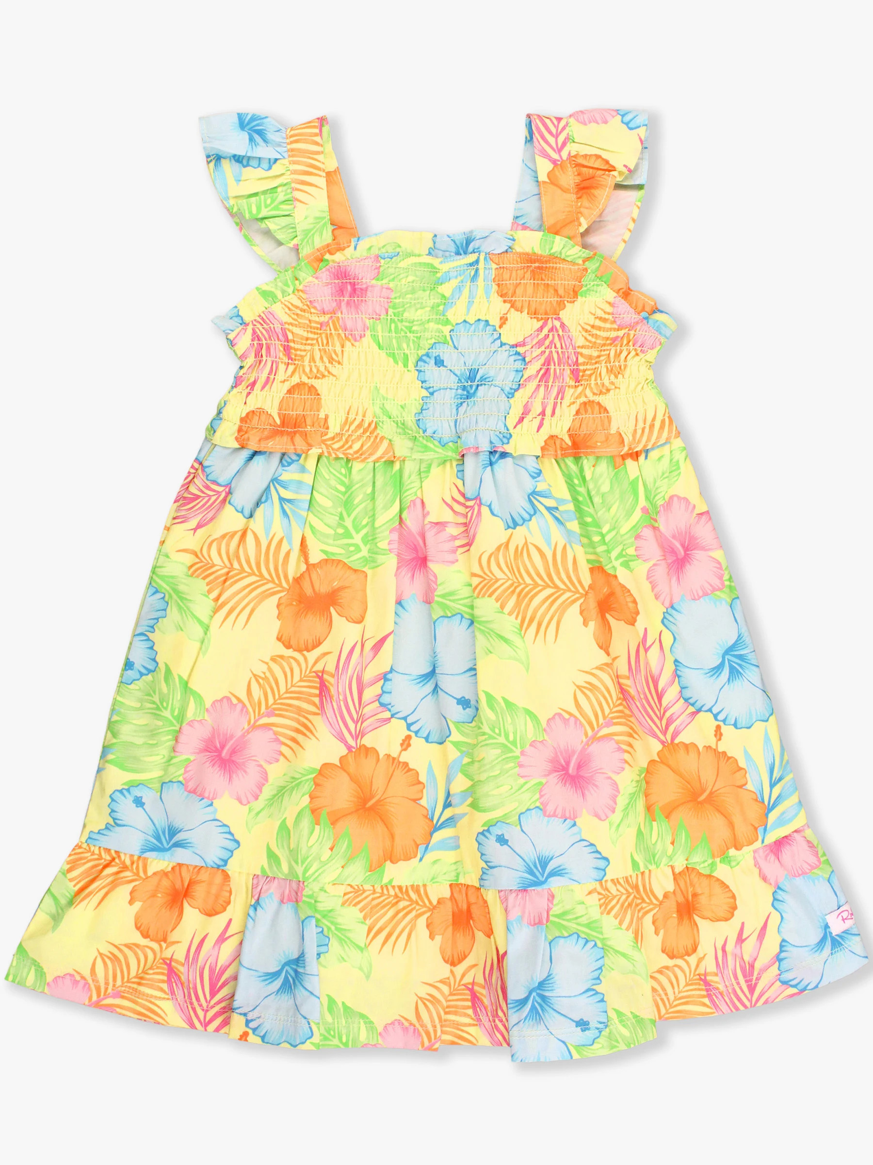 Smocked Flutter Strap Dress | RuffleButts / RuggedButts
