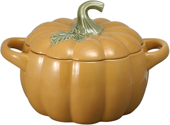 Pfaltzgraff Pumpkin Casserole Dish, 12.25 Inches, orange, green | Amazon (US)