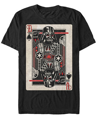 Star Wars Men's Classic Darth Vader of Spades Playing Card Short Sleeve T-Shirt | Macy's