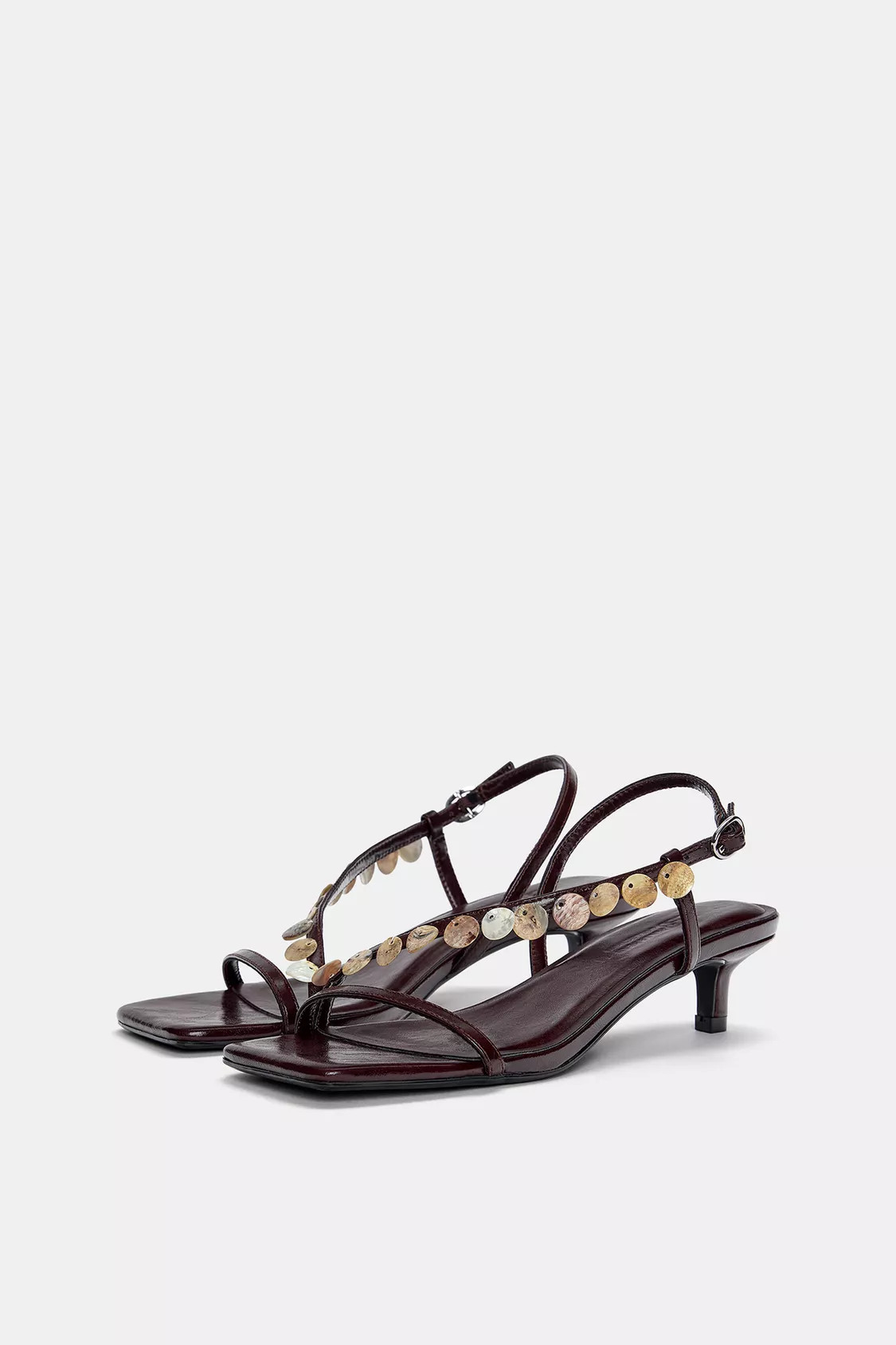 High-heel beaded sandals | PULL and BEAR UK
