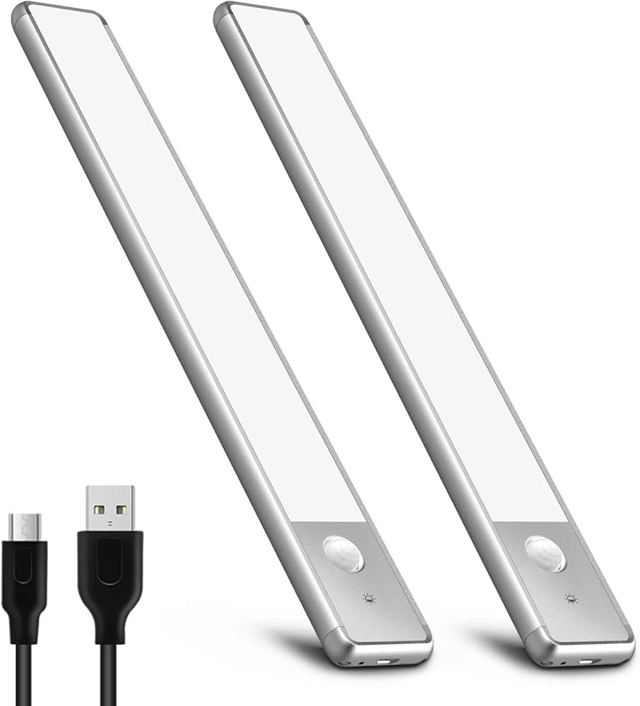 EZVALO Under Cabinet Lighting,52-LED Motion Sensor Light Indoor,USB Rechargeable Wireless Closet ... | Amazon (US)