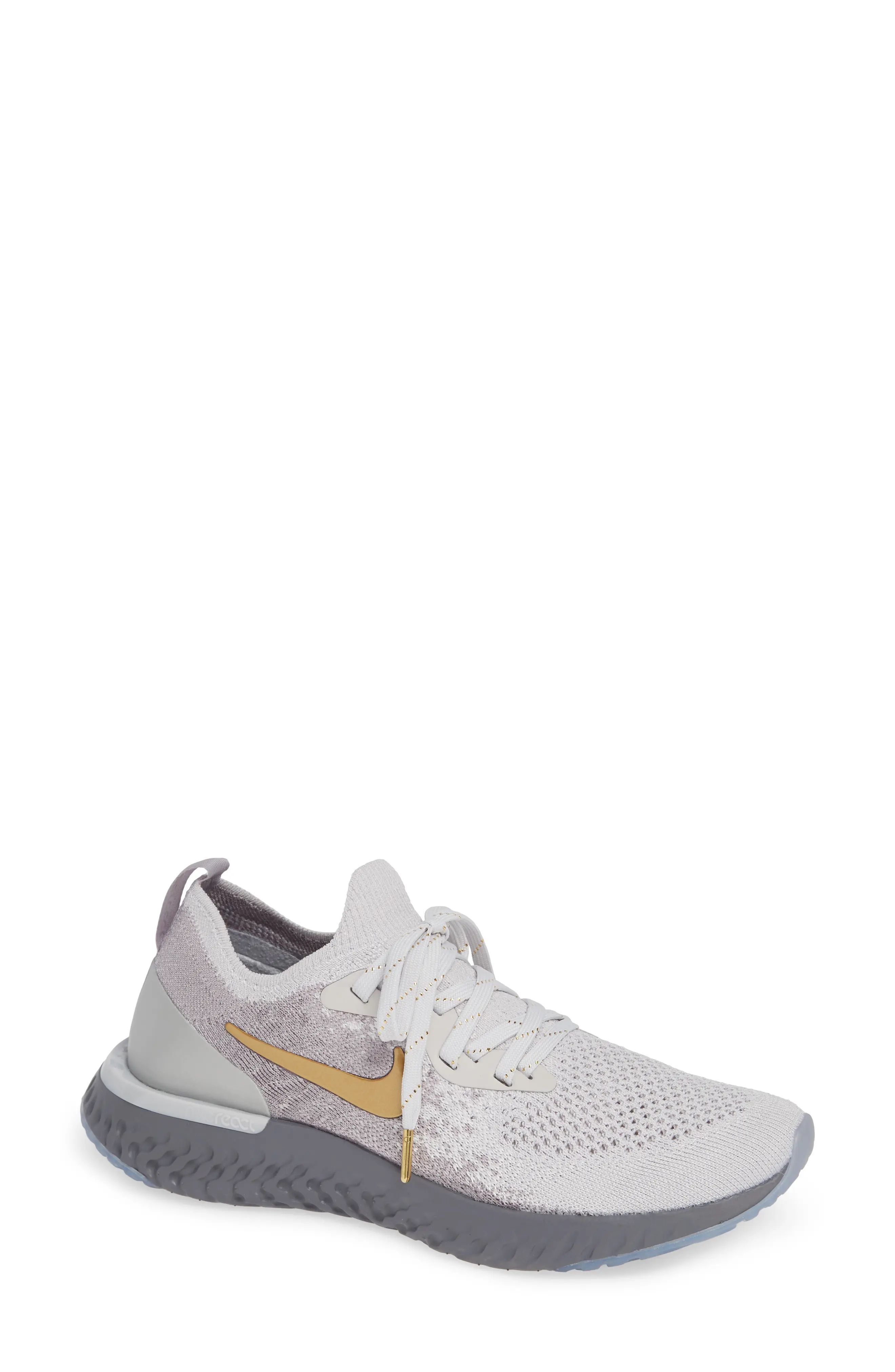 Women's Nike Epic React Flyknit Running Shoe, Size 6 M - Grey | Nordstrom