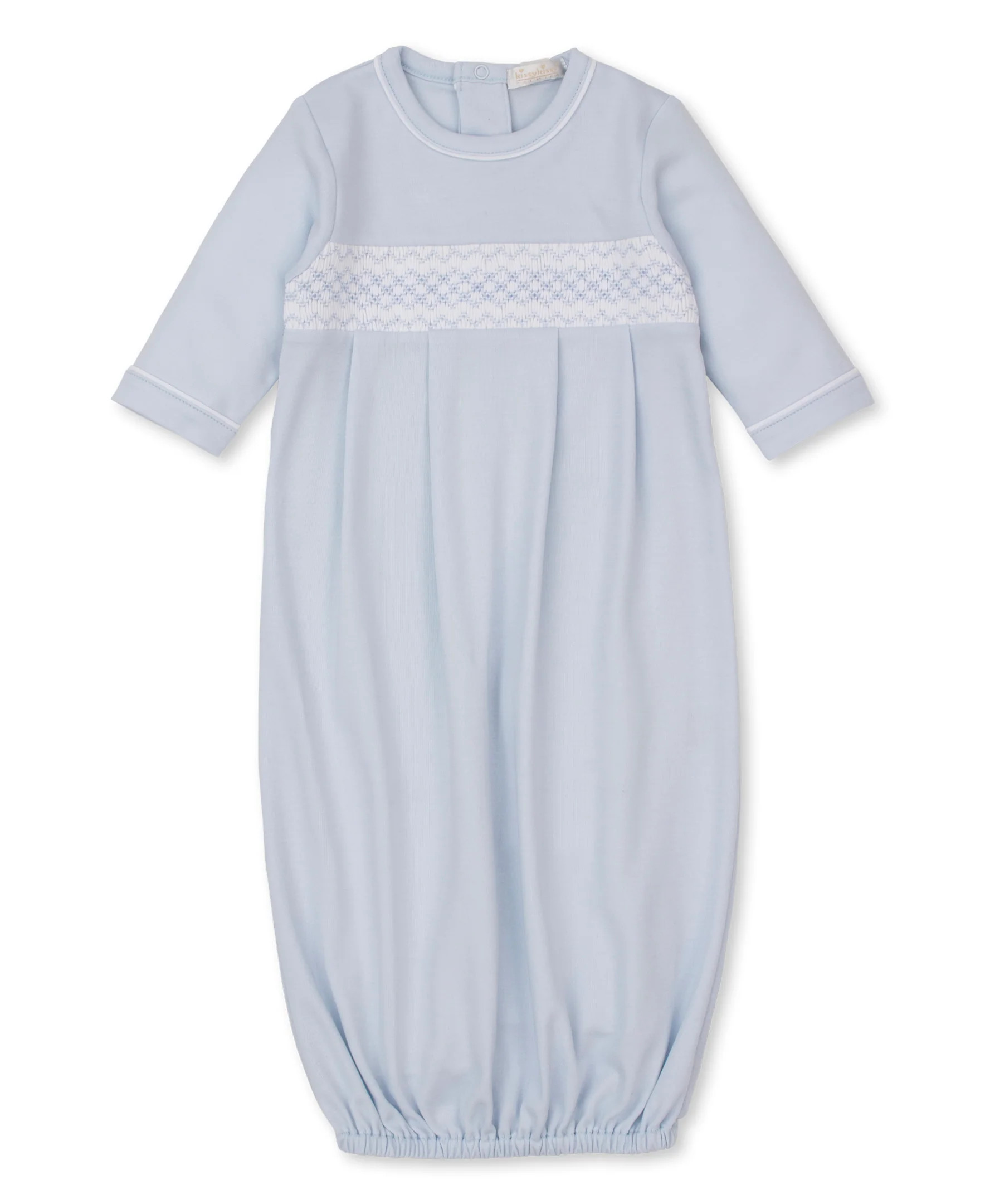 CLB Fall 23 Blue Hand Smocked Sleep Sack | Kissy Kissy