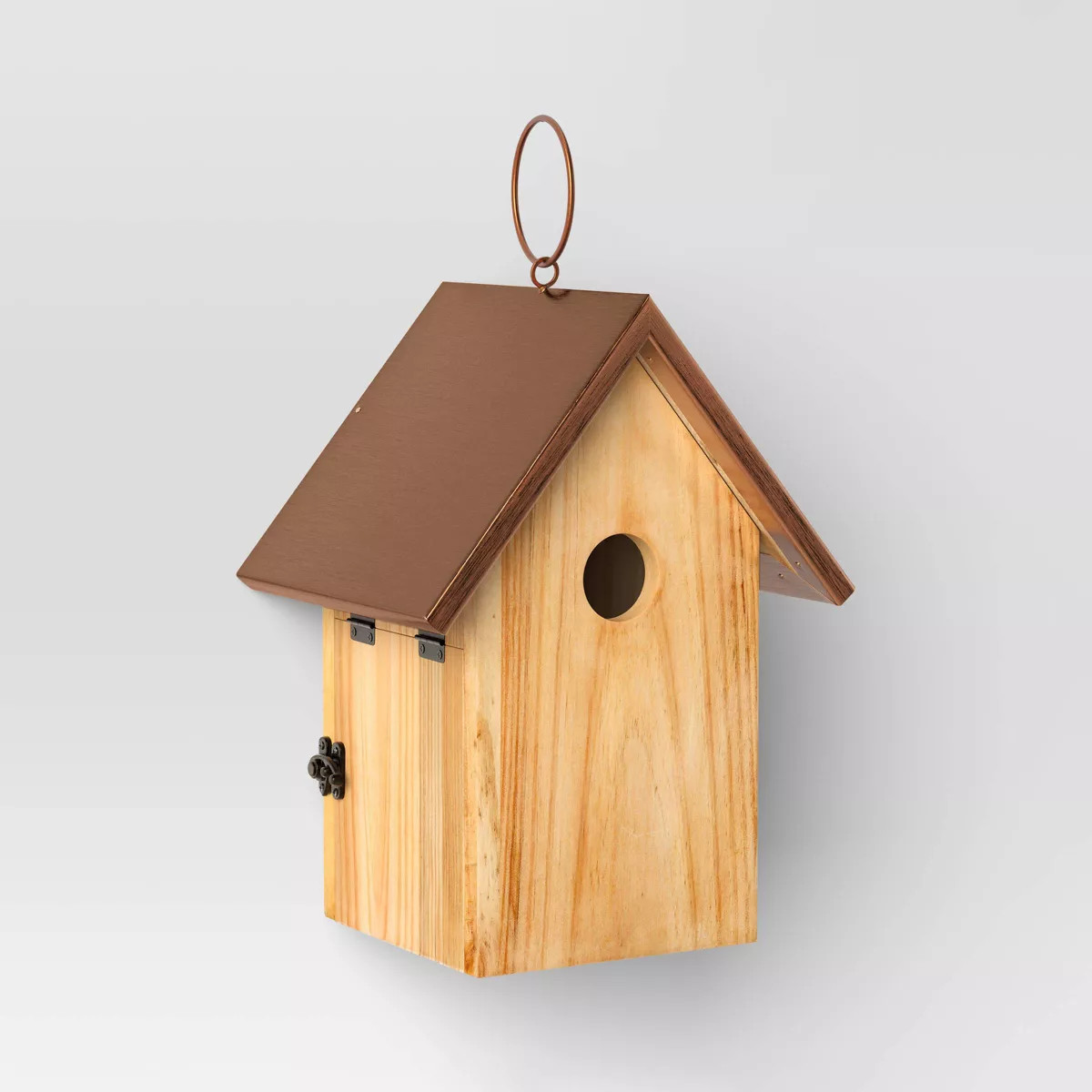 12" Metal and Wood Bird House Copper - Threshold™ | Target