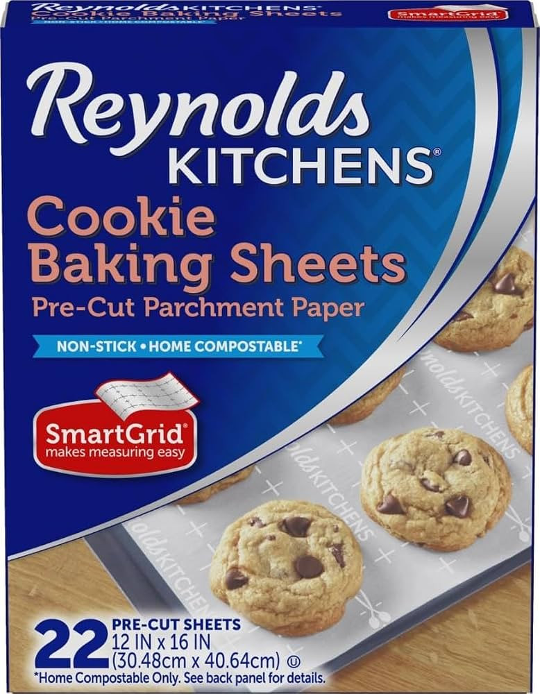 Reynolds Kitchens Pre-Cut Parchment Paper Cookie Baking Sheets, 22ct | Amazon (US)