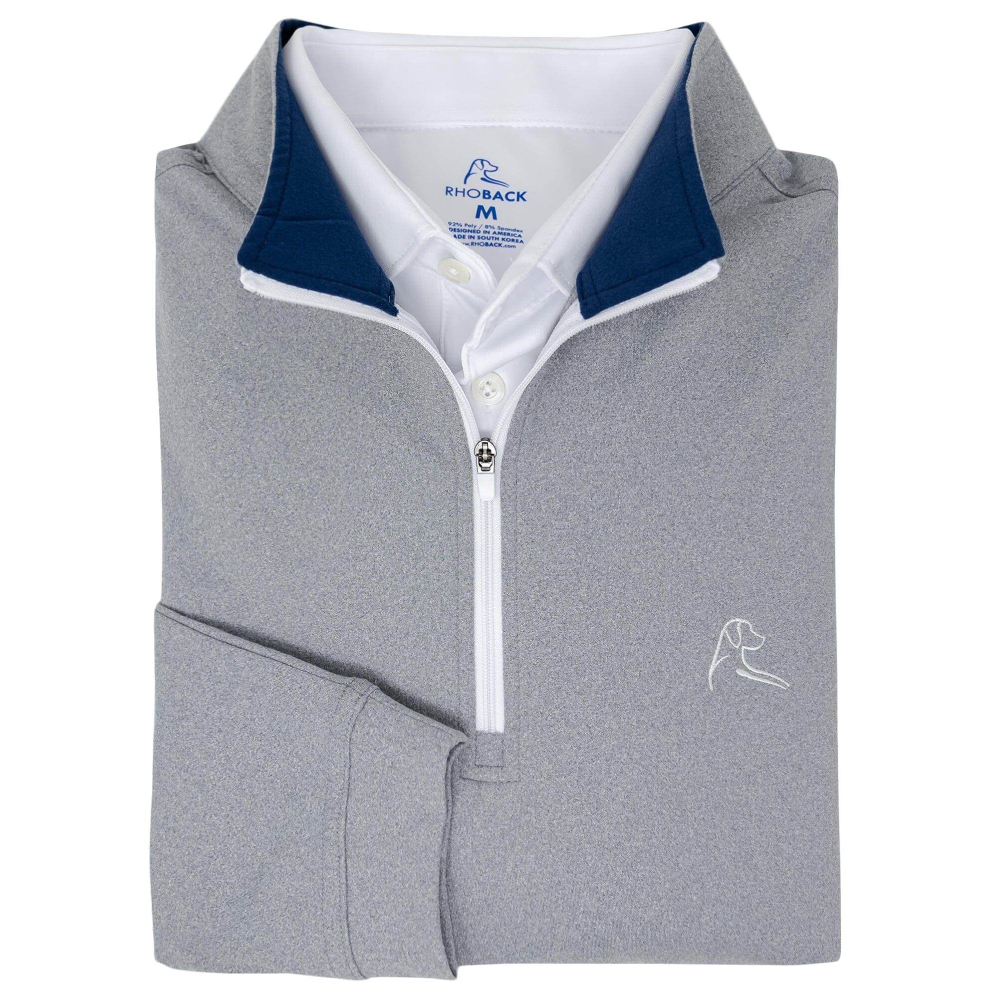 Heather Performance Q-Zip - Glacier Grey | Rhoback | RHOBACK