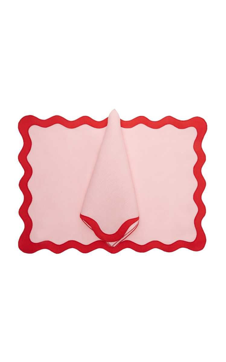 Scalloped Linen Placemat and Napkin Set | Moda Operandi (Global)