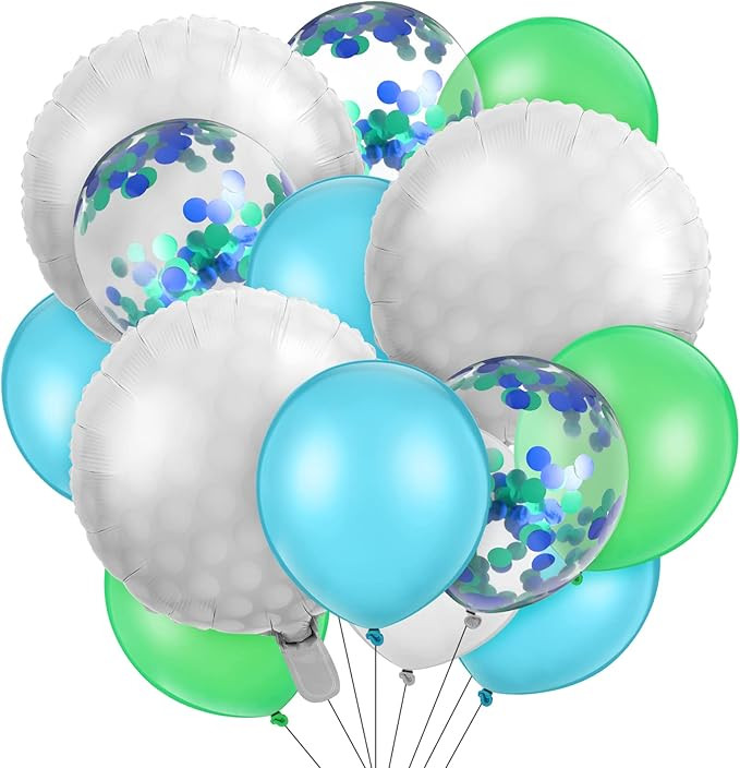 60 Pcs Golf Theme Decoration Set with 5 Pcs 18 Inch Golf Foil Balloons, 50 Pcs 12 Inch Navy Blue ... | Amazon (US)