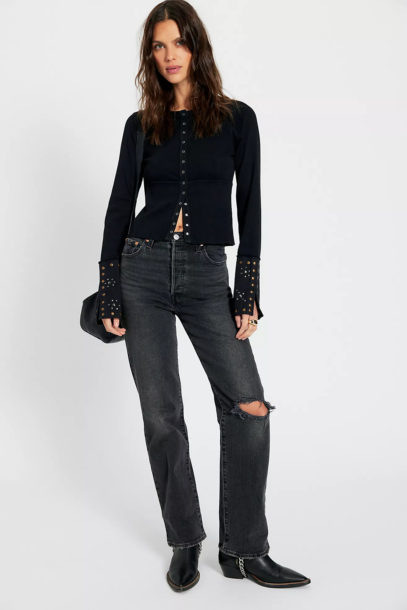 Levi's Ribcage Full-Length Jeans | Free People (Global - UK&FR Excluded)