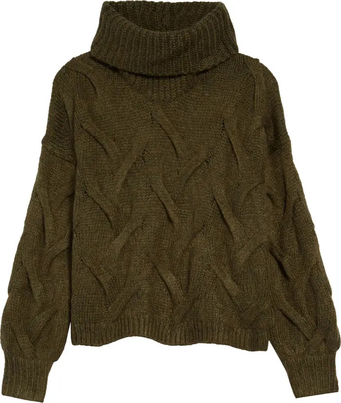 Somervell Modern Cable Turtleneck Sweater | Nordstrom Rack
