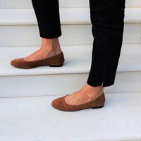 Flat Slip Ons, Brown, Black, Red, Beige, Size Us 7.5/Eur 38, Ballerinas Shoes, Handmade Leather Flat | Etsy (US)