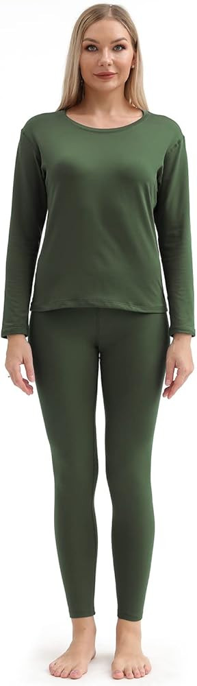 PISIQI Thermal Underwear Women Ultra-Soft Long Johns Set Base Layer Skiing Winter Warm Top & Bott... | Amazon (US)