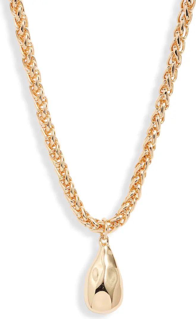 Open Edit Molten Teardrop Pendant Necklace | Nordstrom | Nordstrom