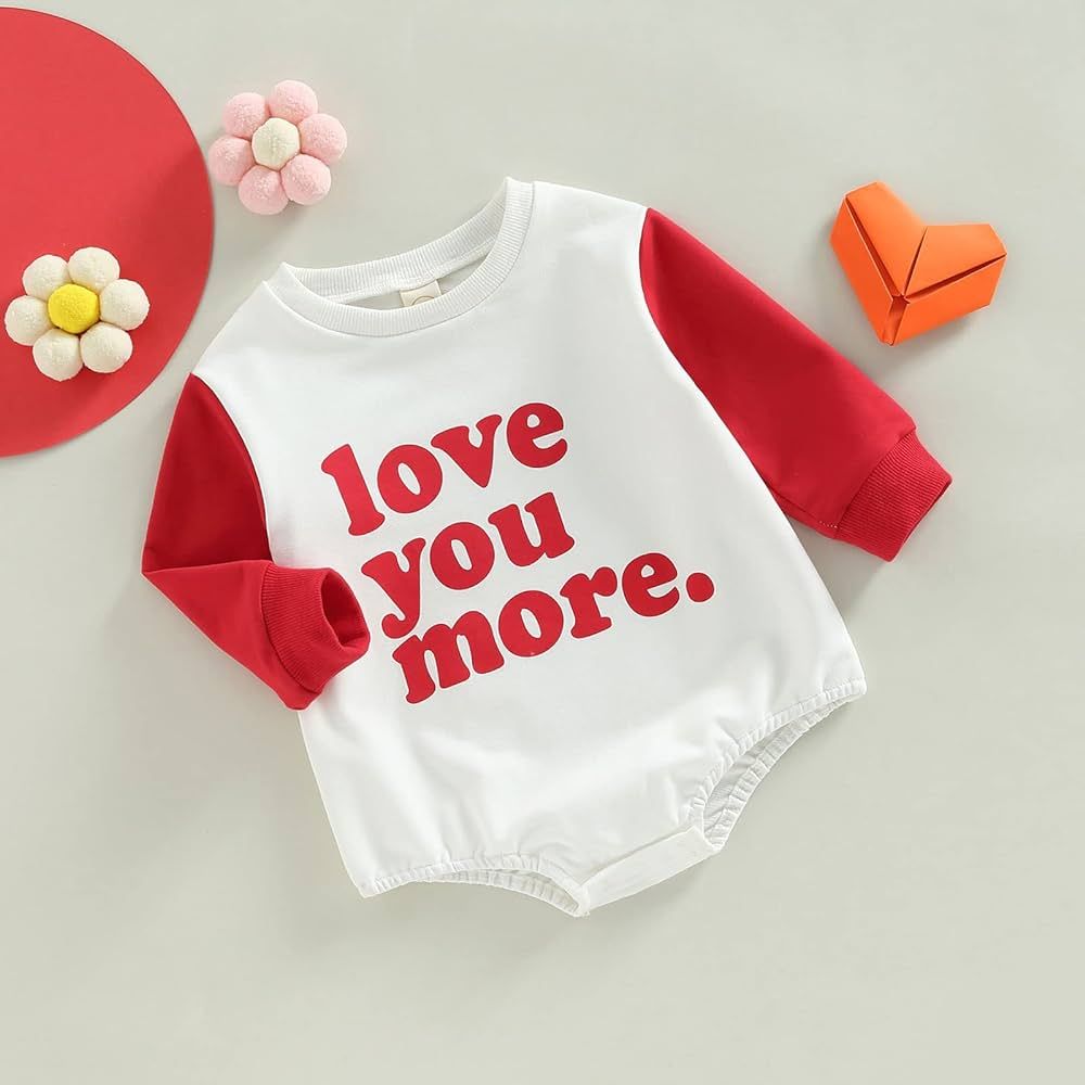 KOSUSANILL Baby Girls Boy Oversized Sweatshirt Romper Newborn Infant Long Sleeve Onesie Sweater Top  | Amazon (US)