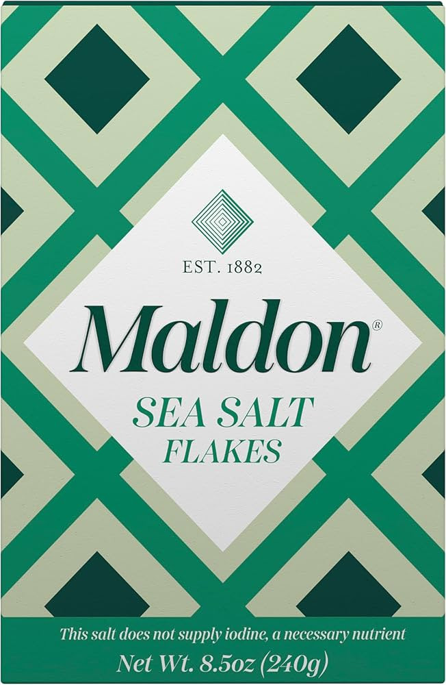 Maldon Salt, Sea Salt Flakes, 8.5 oz (240 g), Kosher, Natural, Handcrafted, Gourmet, Pyramid Crys... | Amazon (US)