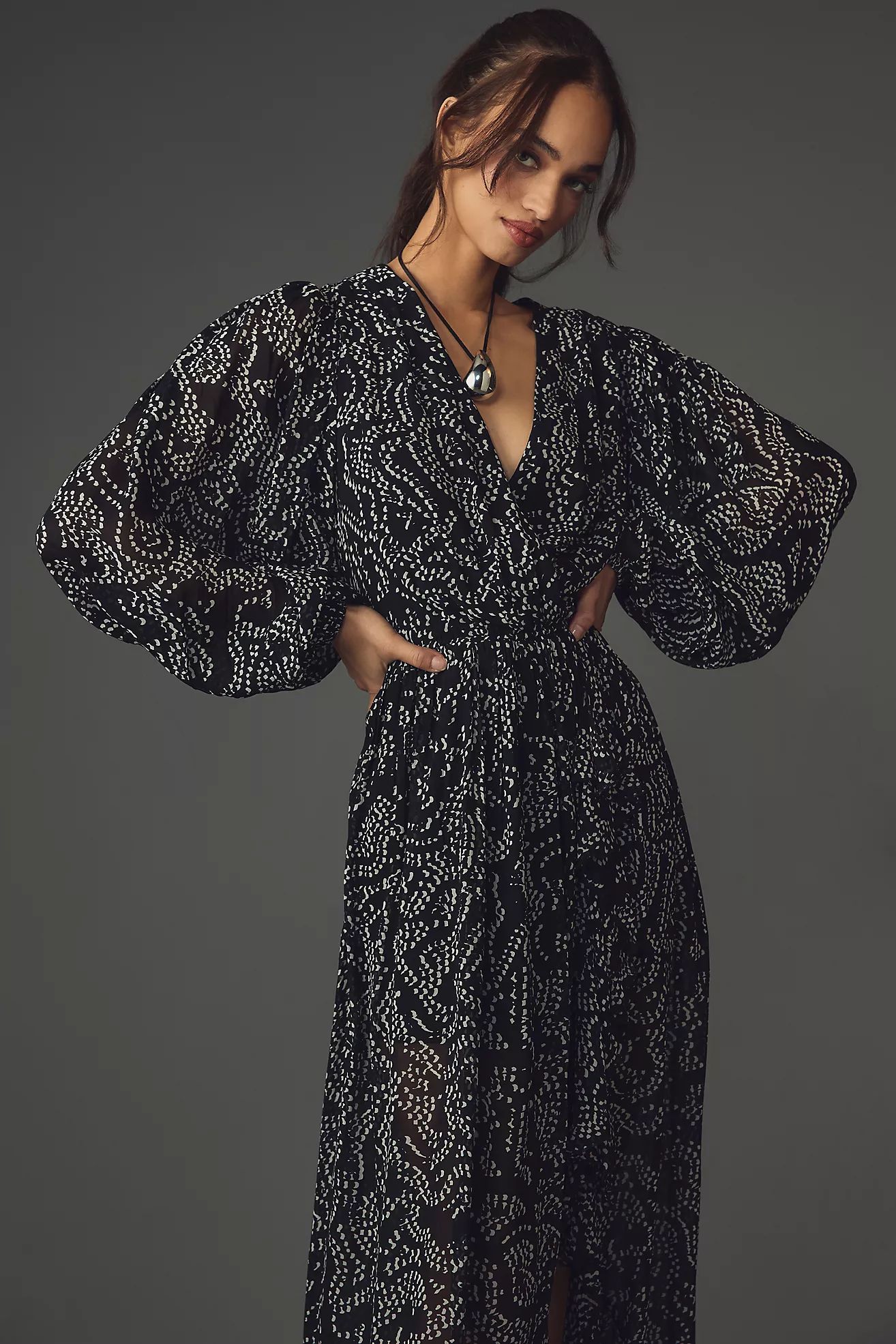 Payal Jain Sheer Wrap Dress | Anthropologie (US)