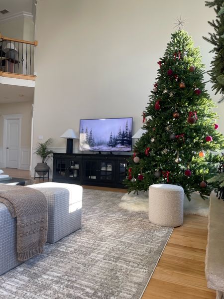 Our new rug is on sale and such good quality! Soft, stain resistant and perfect neutral! 

Christmas tree, Loloi rug, King of Christmas, Pottery Barn, ottoman, Target, throw blanket, lamp, ornaments, Holiday decor, living room, media cabinet, planter, 

#LTKhome #LTKSeasonal #LTKHoliday