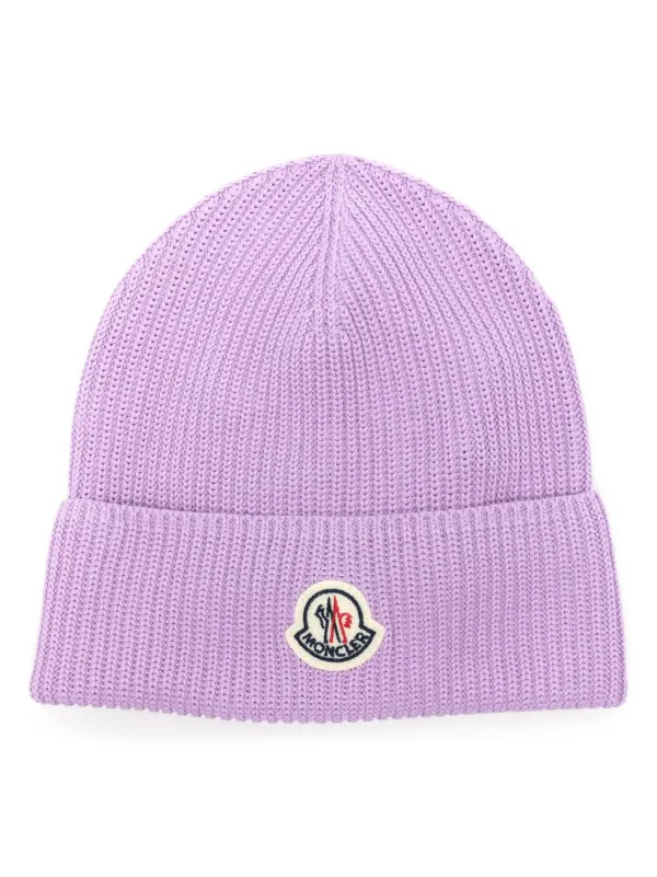 Moncler logo-patch Cotton Beanie - Farfetch | Farfetch (BR)