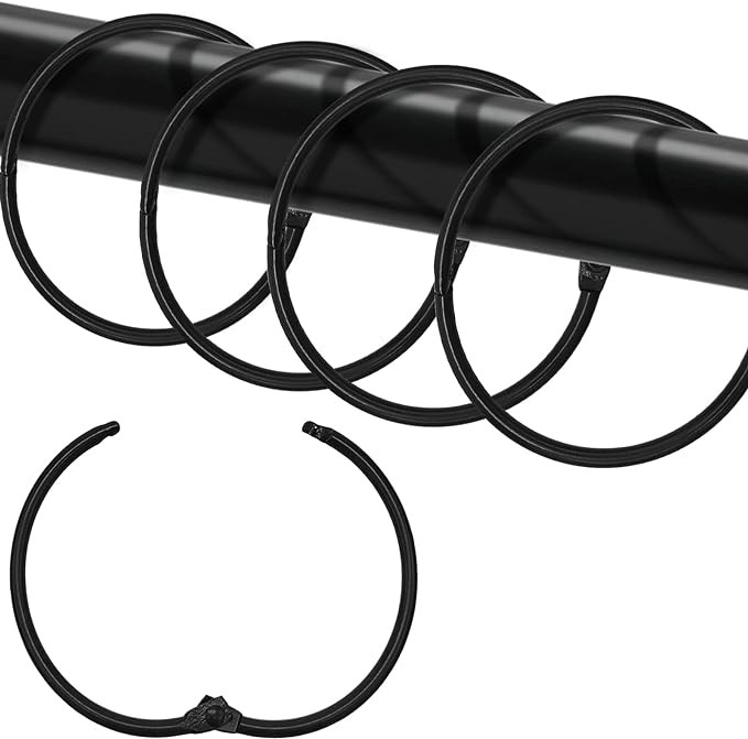 Shower Curtain Hooks Rings,24 Pcs Rustproof Metal Shower Hooks for Shower Curtain,Glide Smoothly ... | Amazon (US)