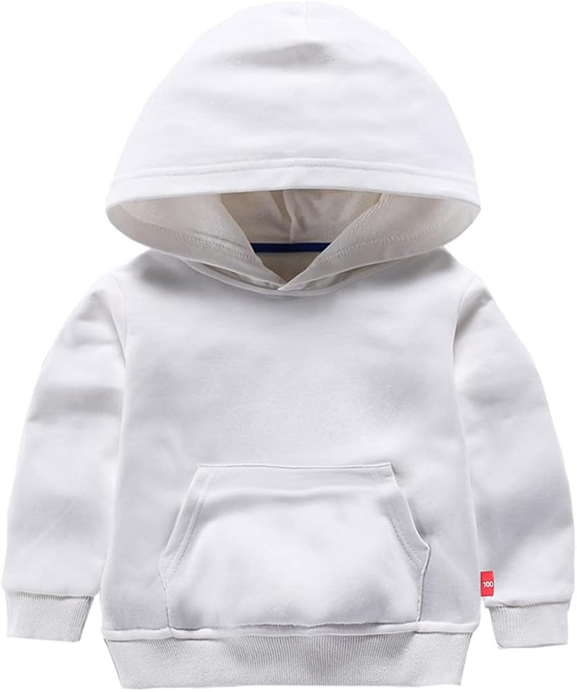 Baby Toddler Kids Boy Girl Solid Casual Pocket Hoodie Sweatershirt Pullover | Amazon (US)