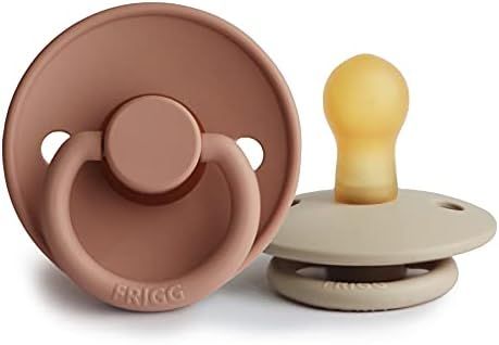FRIGG Natural Rubber Baby Pacifier | Made in Denmark | BPA-Free (Rose Gold/Sandstone, 0-6 Months) | Amazon (US)