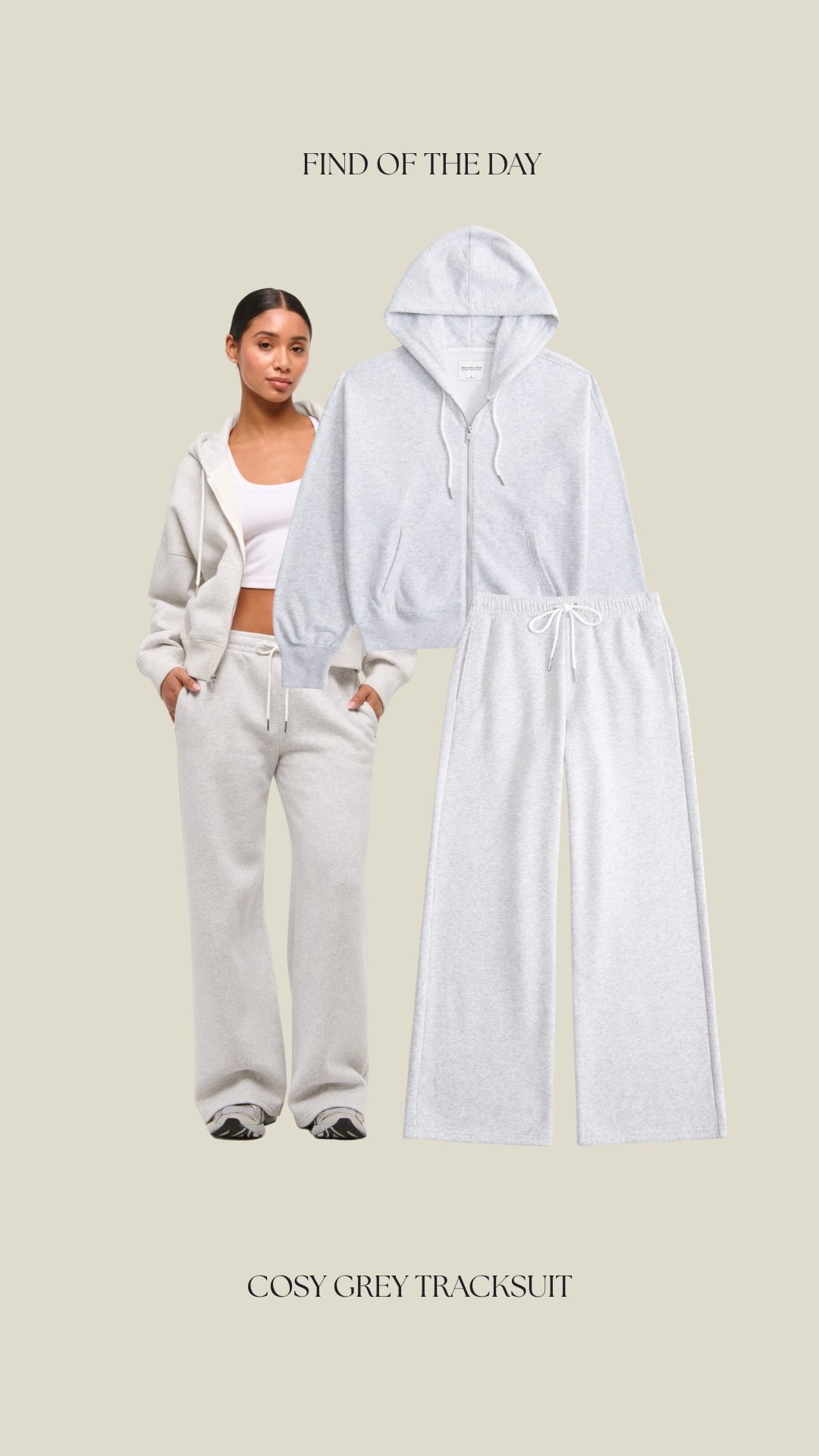 I LIVE in a grey tracksuit when at home & this abercrombie one is in the Black Friday sale right now - just ordered! 
