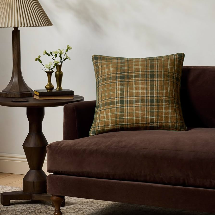 Loloi Chris Loves Julia Alder Gold/Green Cover w/Poly Pillow | Amazon (US)