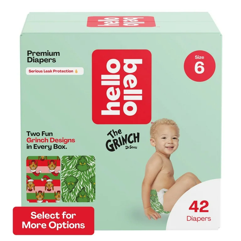Hello Bello X Dr. Seuss The Grinch Toddler Diapers, Size 6, 42ct (Select for More Options) | Walmart (US)
