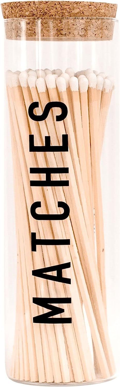 Amazon.com: Sweet Water Decor 7" Hearth Matches in Bottle - Black Text Label | Rustic Jar Approx.... | Amazon (US)
