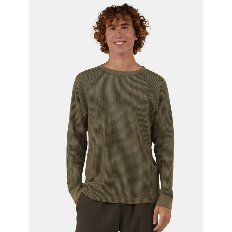 No Boundaries Men's & Big Men's Raglan Sleeve Thermal Shirt, Sizes XS-5XL | Walmart (US)