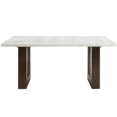 Marble Dining Table With A Stable -colored Foundation Sophisticated An Stand | Wayfair North America