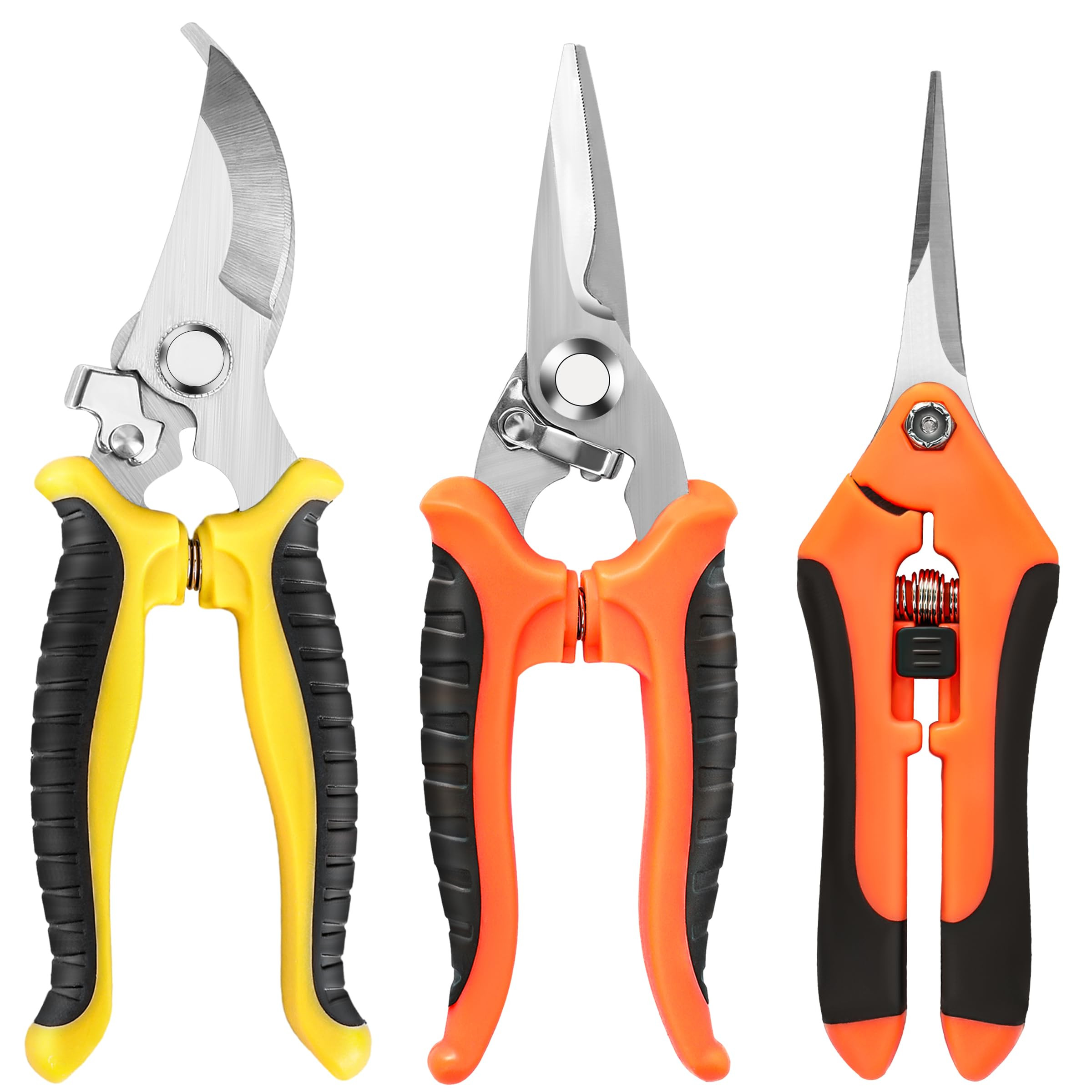 3 Pack Garden Pruning Shears, Stainless Steel Shears, Gardening Shears, Scissors, Garden Clippers... | Amazon (US)