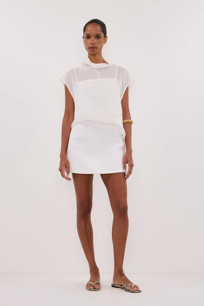 NIEVE WHITE MINI SKORT | DISSH