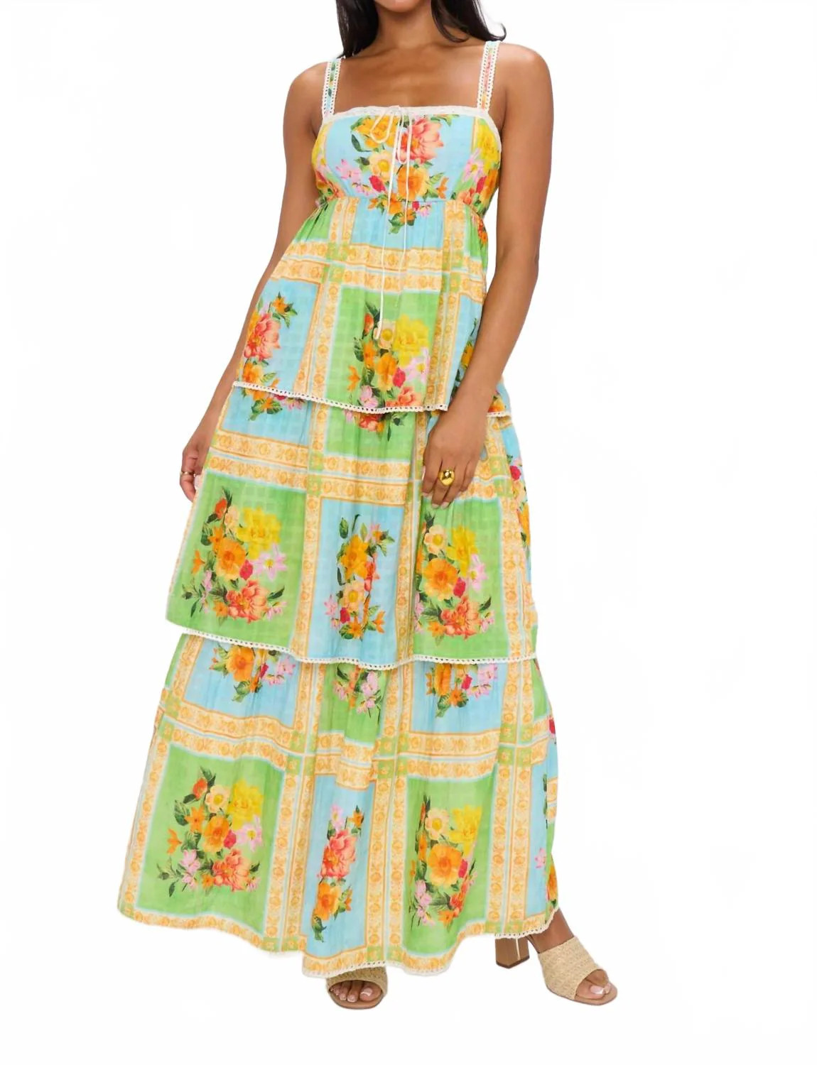 Peyton Midi Dress In Country Bouquet | Shop Simon