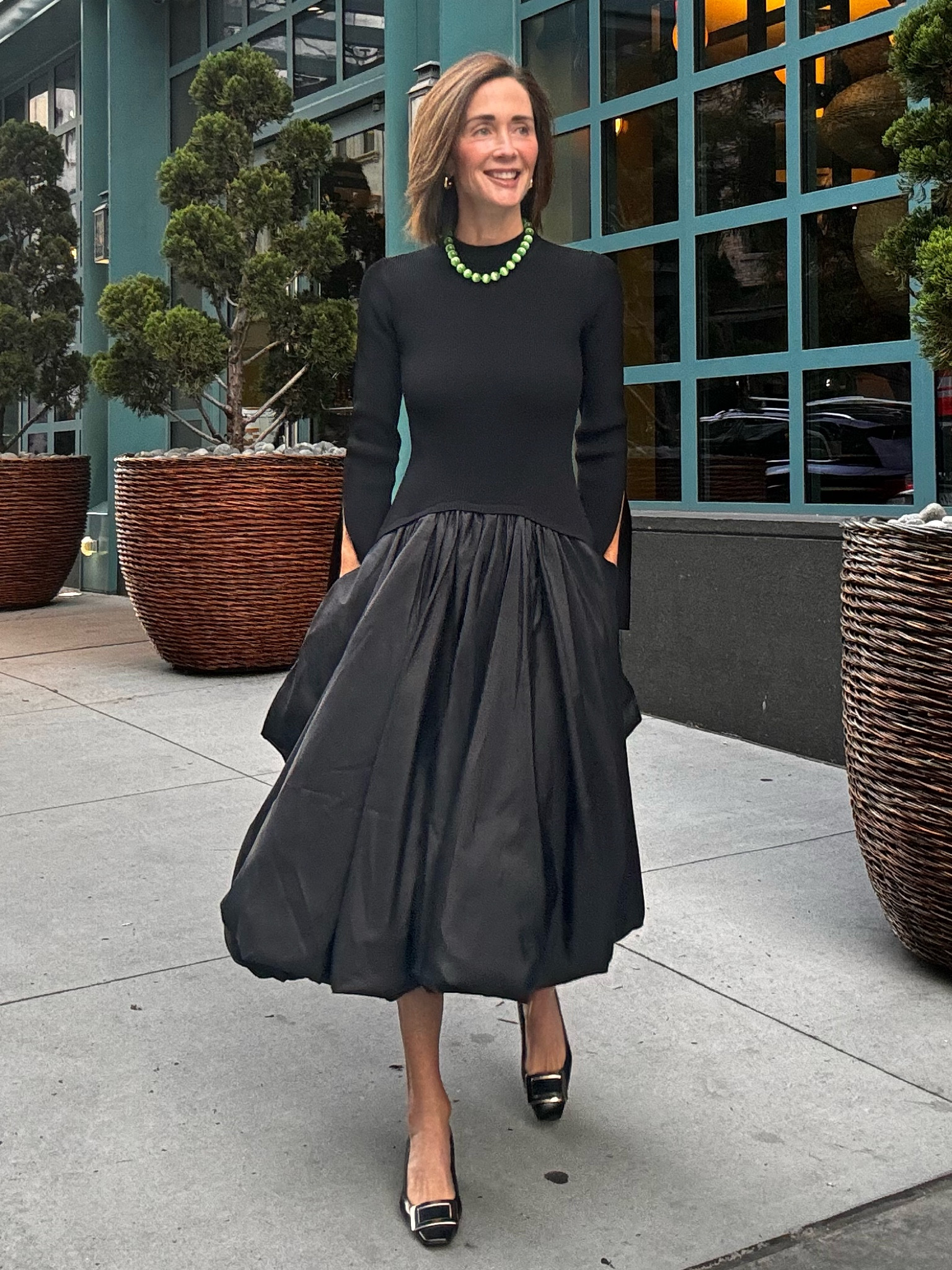 Black dress does it again ..love this bubble hem ..it a party dress to a workwear dress

#LTKShoeCrush #LTKWorkwear #LTKNYFW