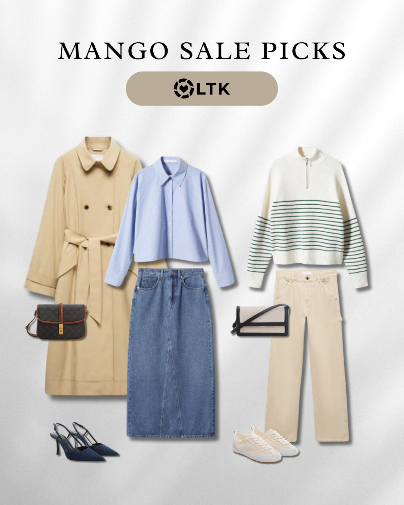 Mango sale picks ✨

outfit inspiration, fall outfit, trench coat, turtleneck, affordable bag, chique, crop blouse, autumn outfit, denim skirt, workwear, capsule wardrobe, Nederland. 

#LTKeurope #LTKSeasonal #LTKsalealert
