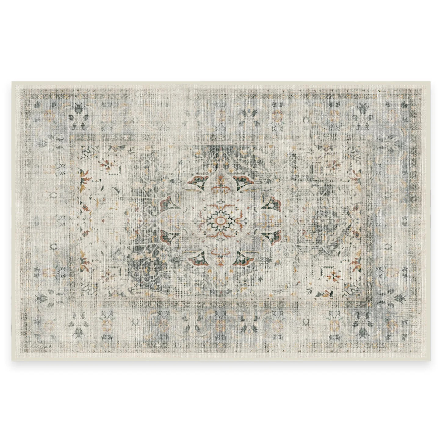 Ruggable Sarrah Machine Washable Traditional Distressed Area Rug 2' x 3', Sage | Walmart (US)
