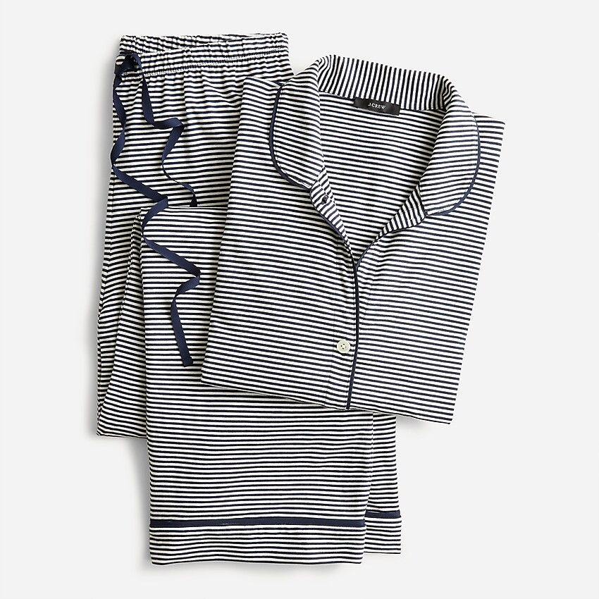J.Crew: Eco Dreamiest Long-sleeve Pajama Set In Stripe For Women | J. Crew US