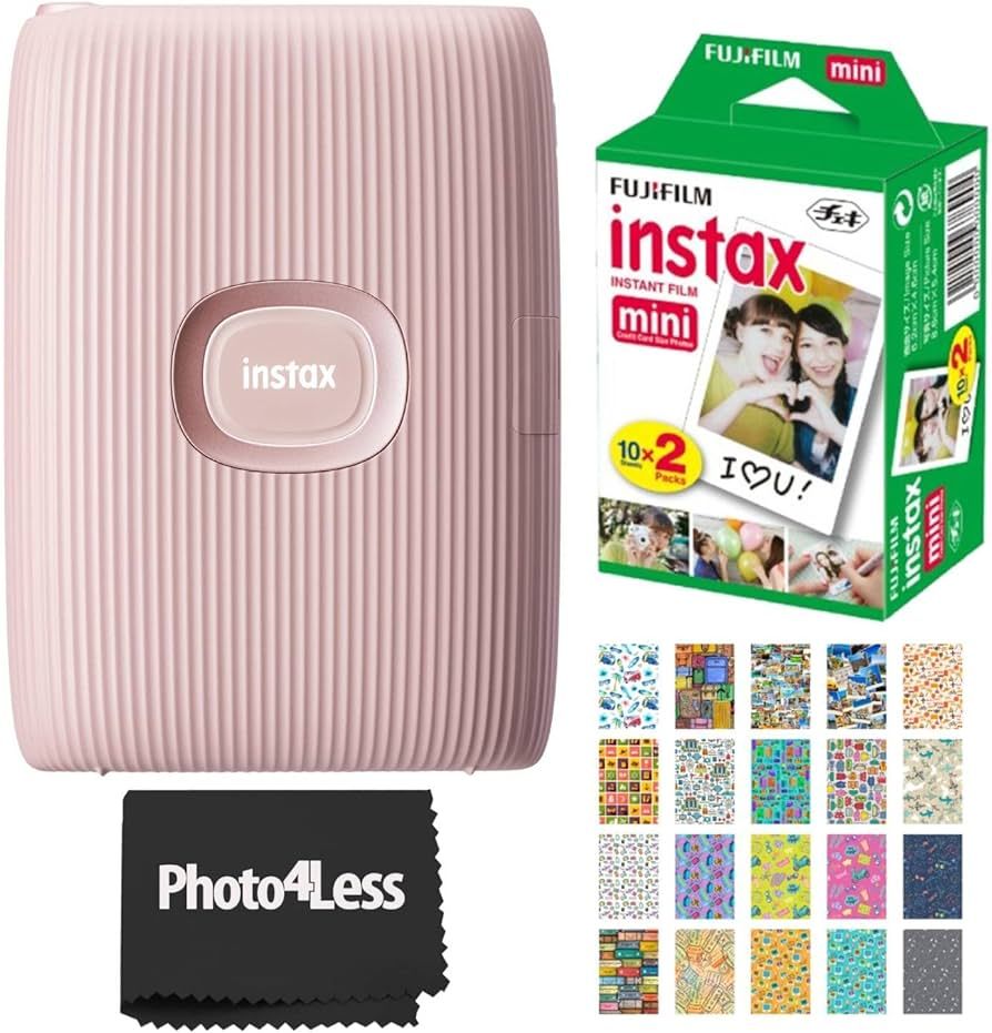 Fujifilm Instax Mini Link 2 Smartphone Printer Soft Pink Bundle Instax Mini Twin Pack Instant Fil... | Amazon (US)